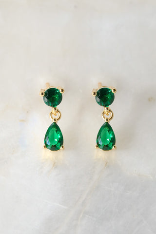 Emerald Asteria 925 Earrings