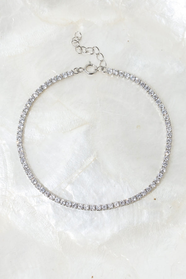Silver Crystal Clear 925 Tennis Bracelet