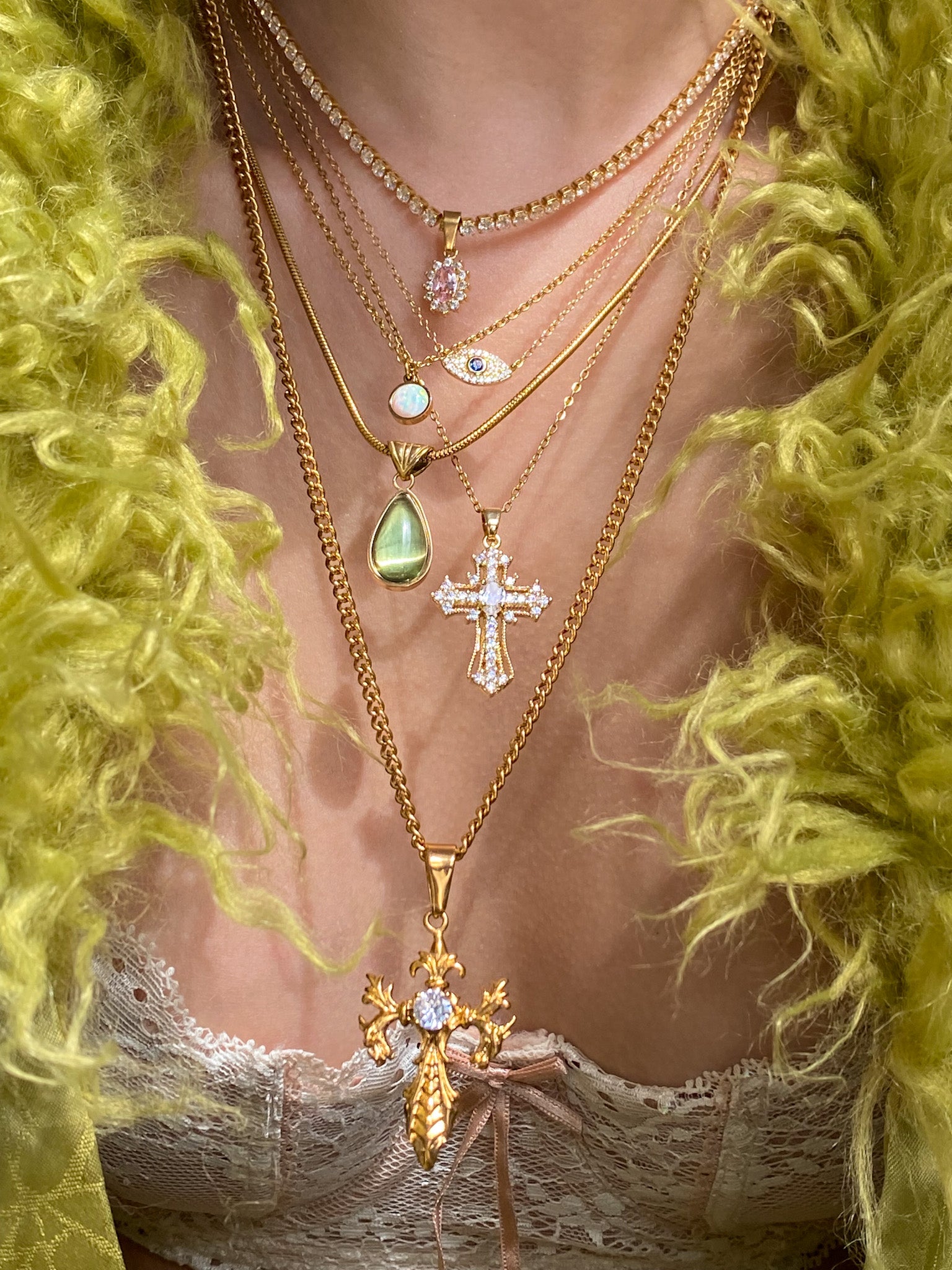 Ankh sales layered necklace