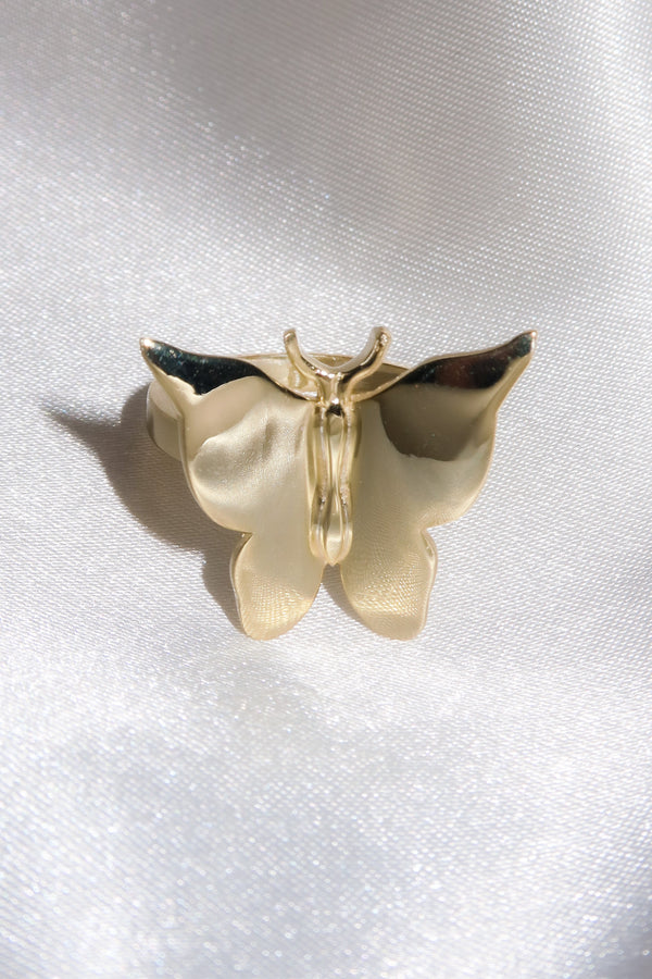 Gold Butterfly 925 Ring