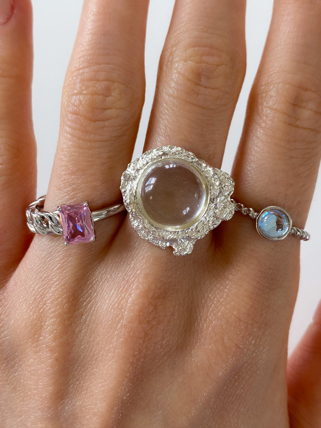 Statement Quartz 925 Ring