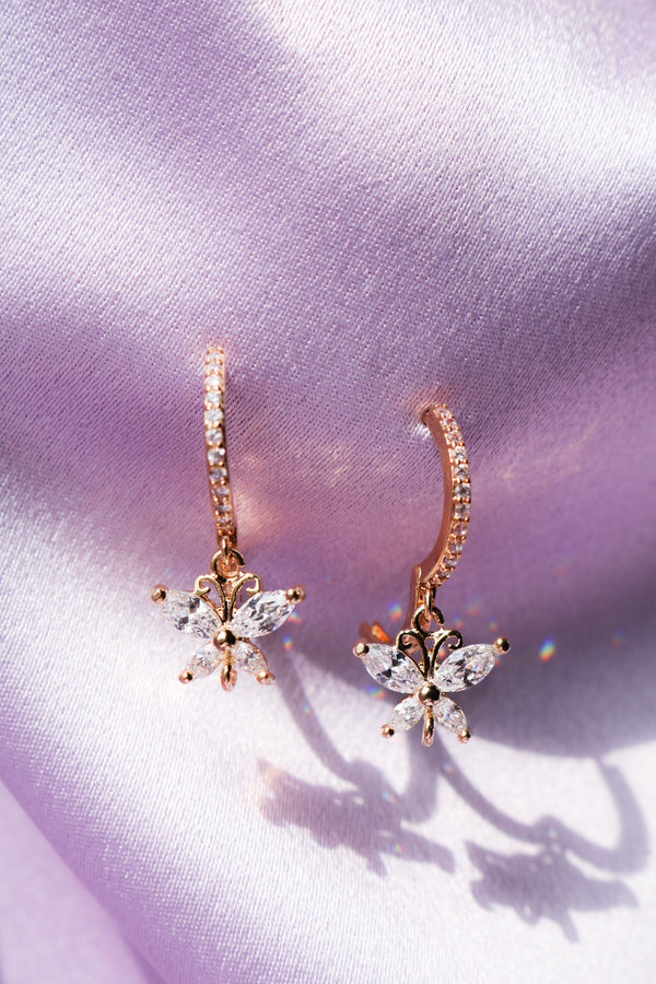 butterfly drops with cubic zirconia
