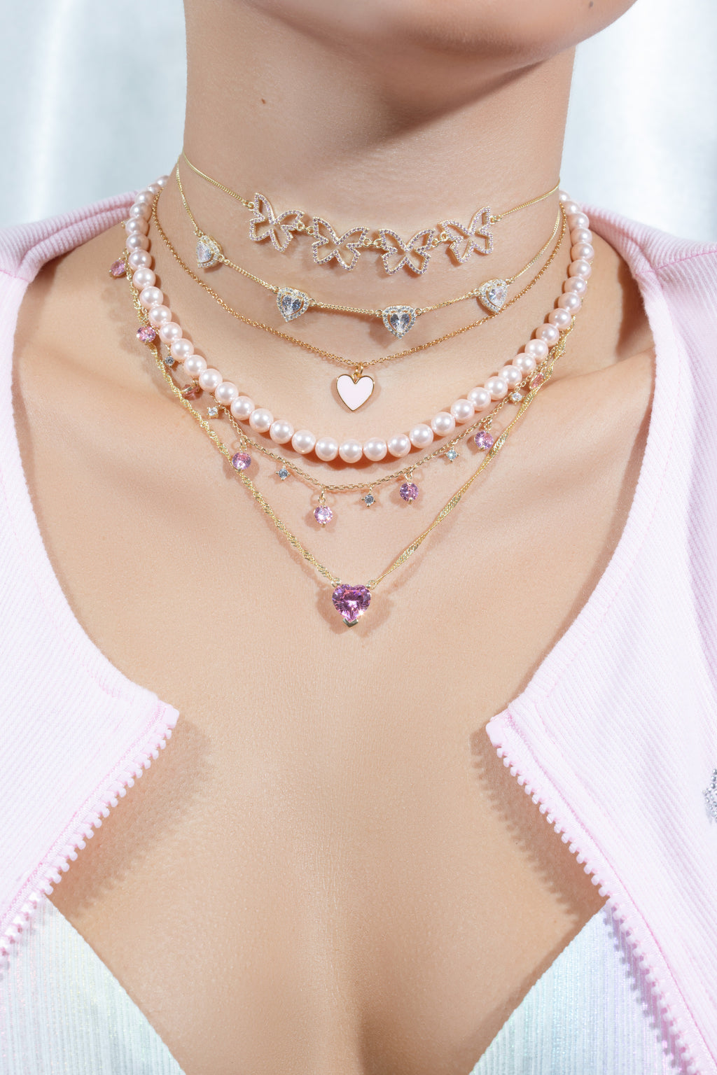 Classic Pink Pearl Vermeil Necklace-Chvker Jewelry
