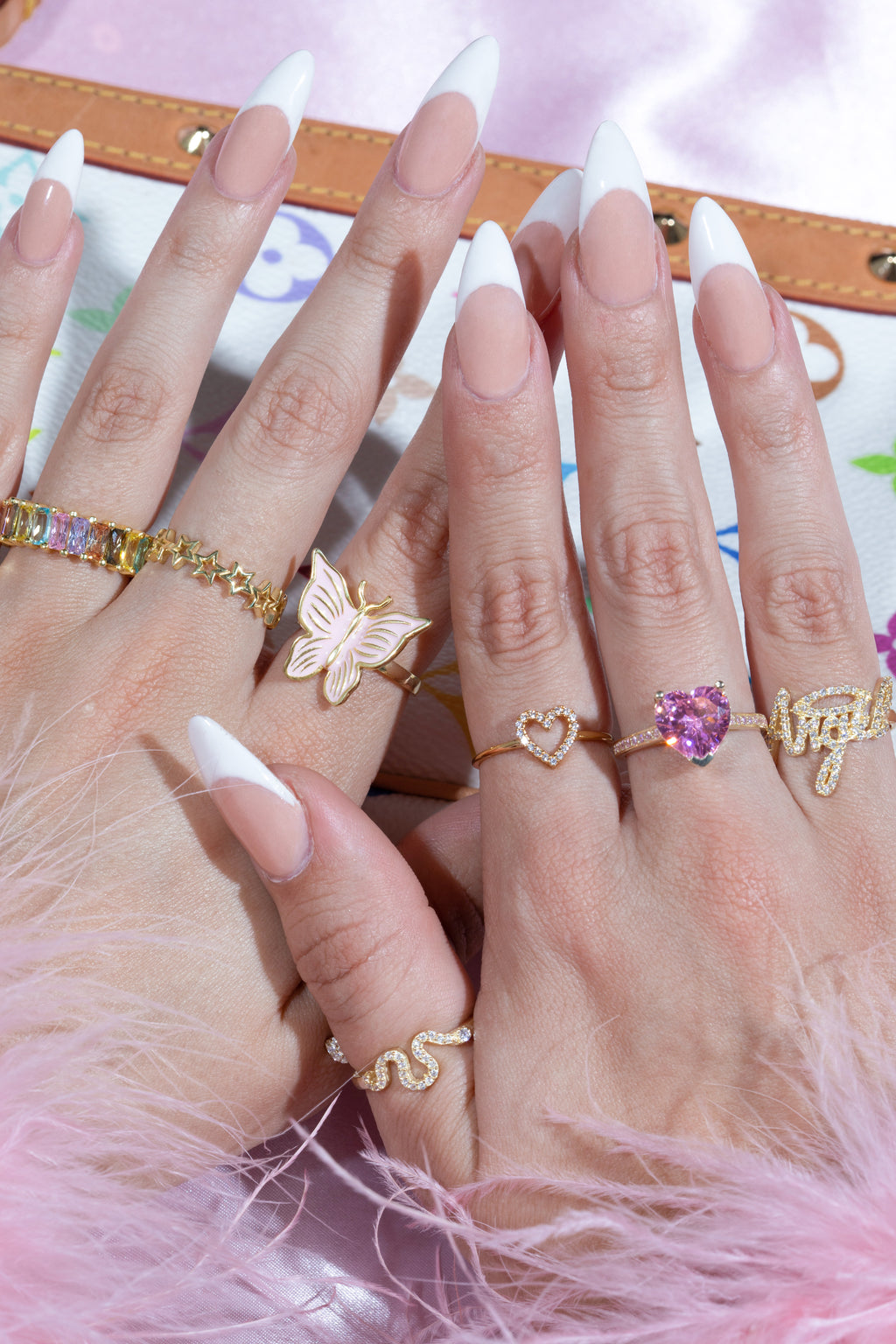 Angel Pavé Vermeil Ring-Chvker Jewelry