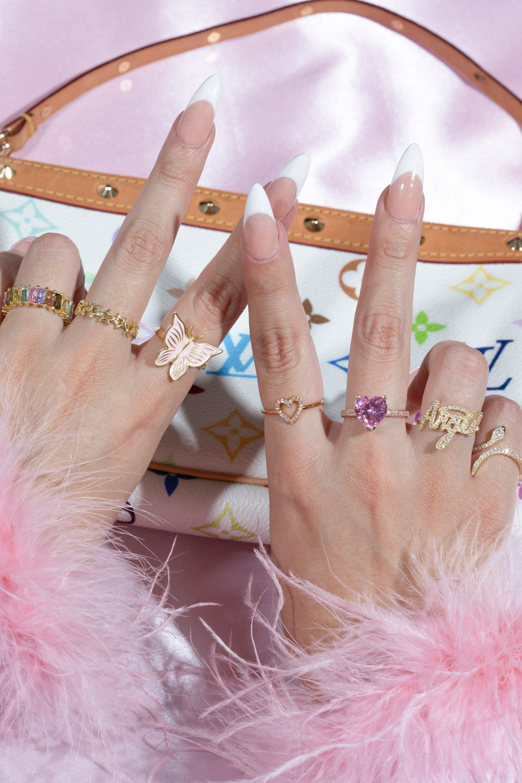 Angel Pavé Vermeil Ring-Chvker Jewelry