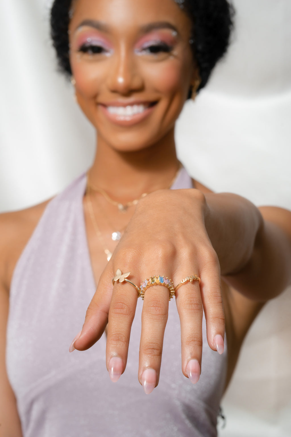 Alida Butterfly Vermeil Ring image-Chvker Jewelry