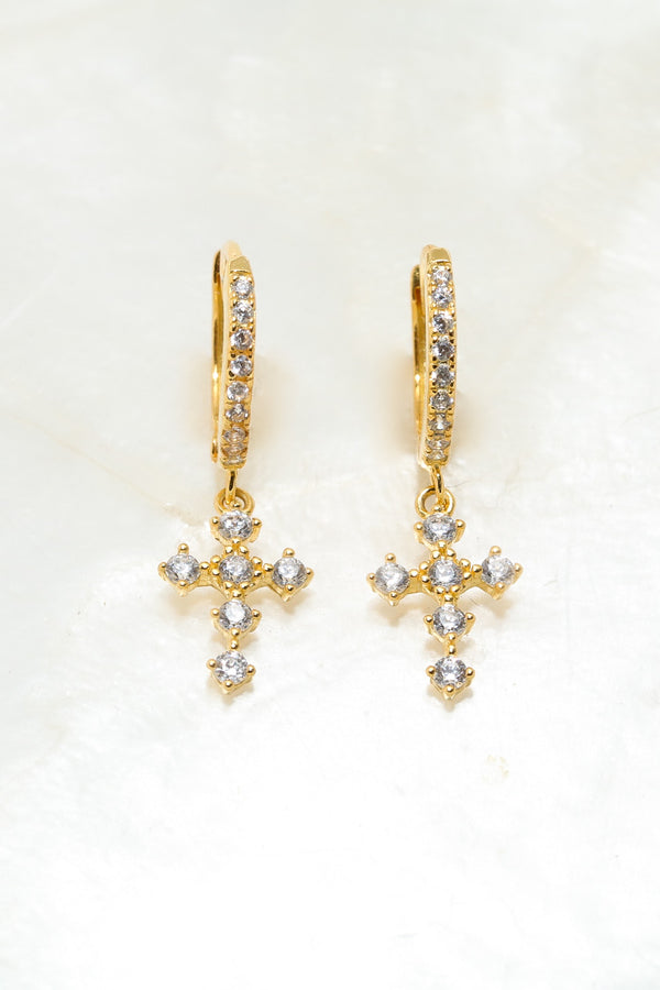 Divine Cross 925 Earrings