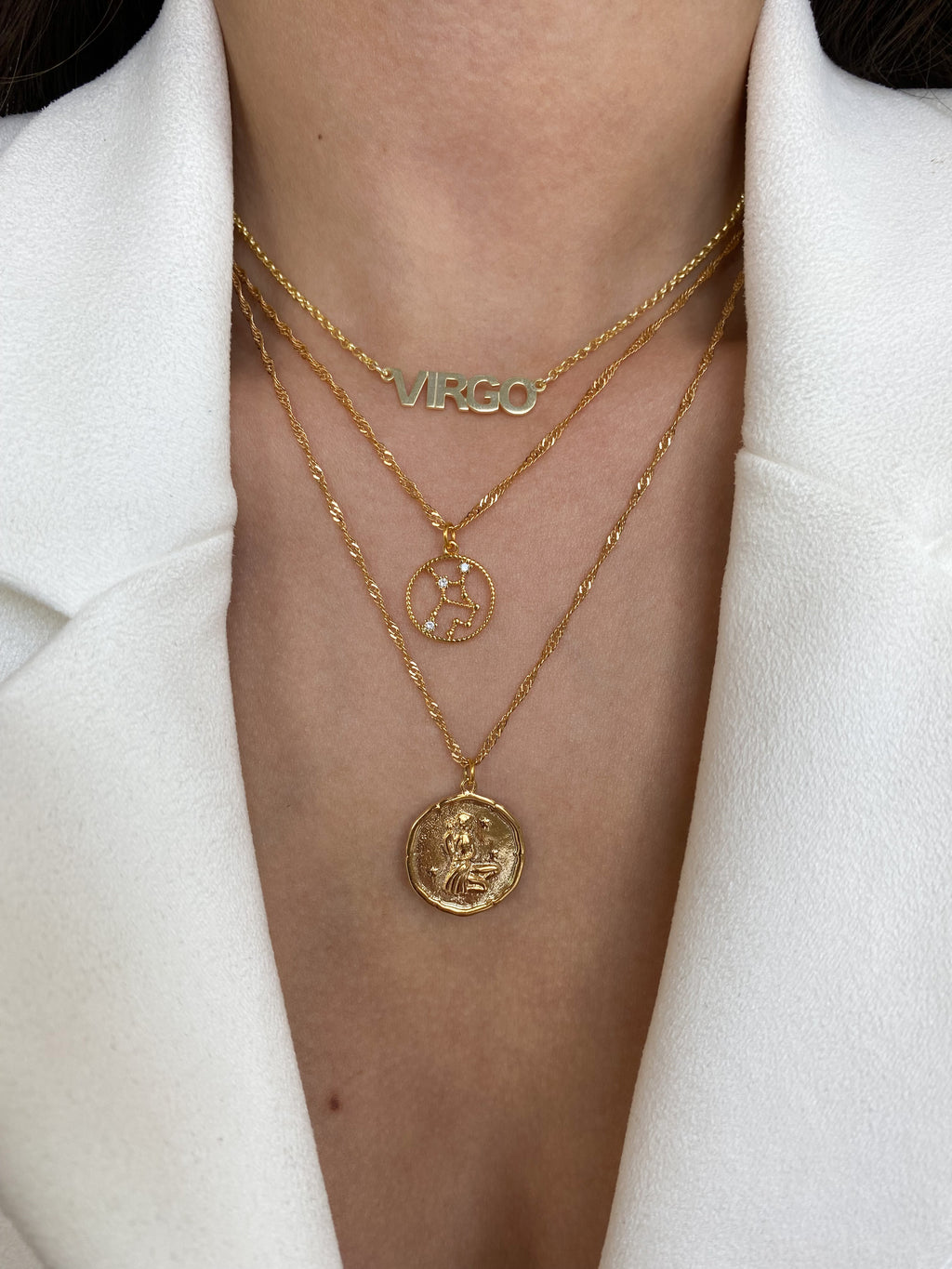 Zodiac Nameplate 925 Necklace