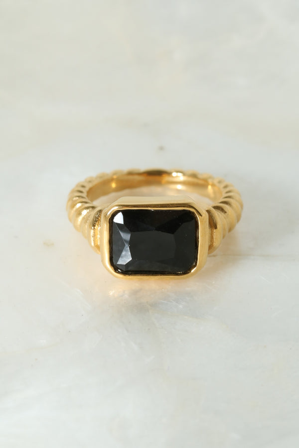 Midnight Croissant Ring