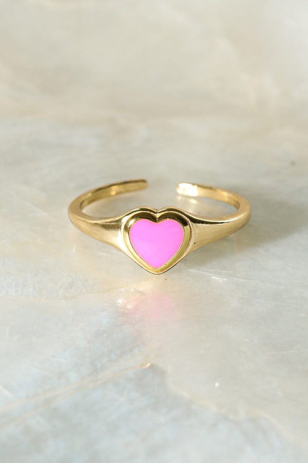 Bubblegum Heart 925 Ring