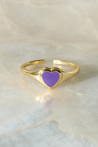 Violet Heart 925 Ring