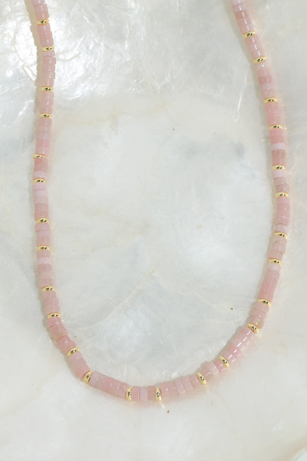 Rose Quartz Beaded Necklace