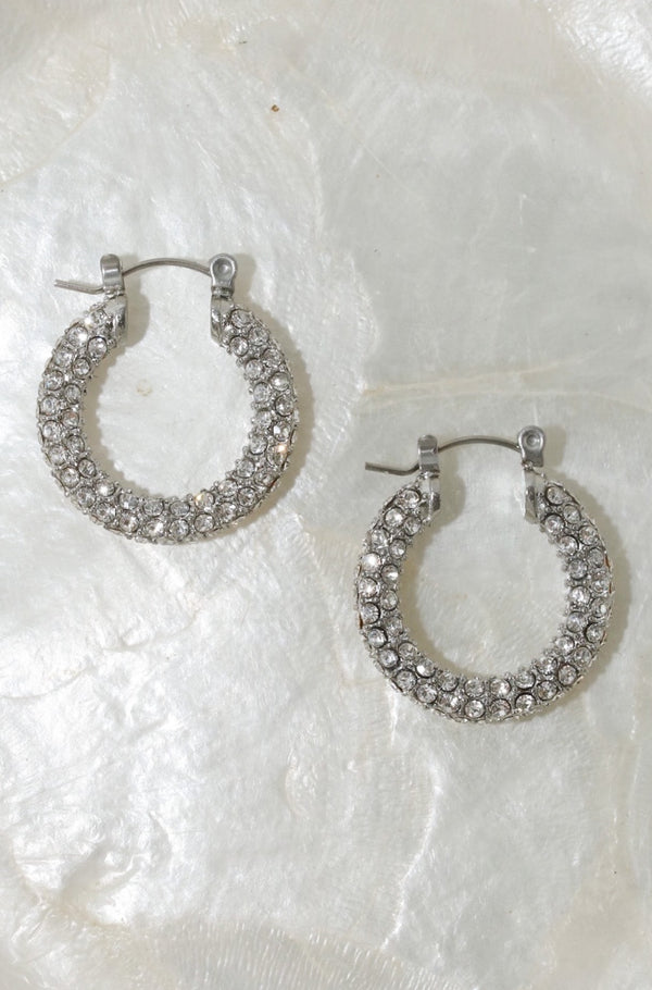 Silver Brilliance Hoop Earrings