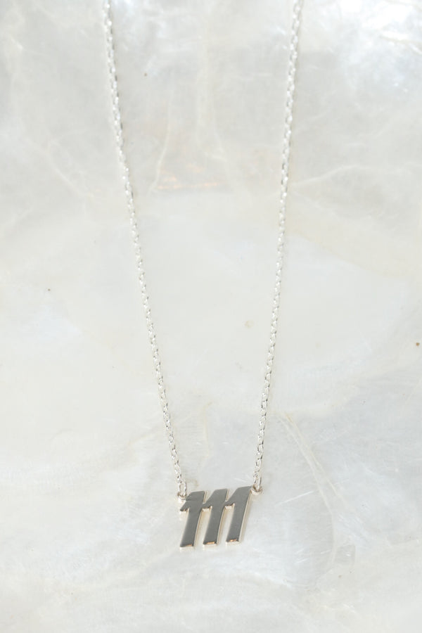 Silver 111 Angel Number Necklace