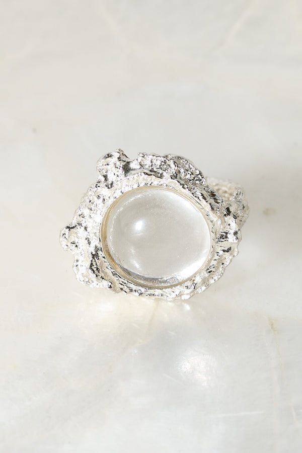 Silver Statement Quartz 925 Ring