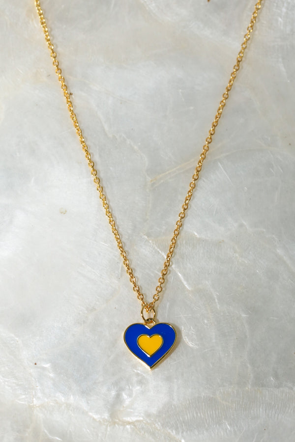 Ukraine Love Necklace - 100% of proceeds to Ukraine