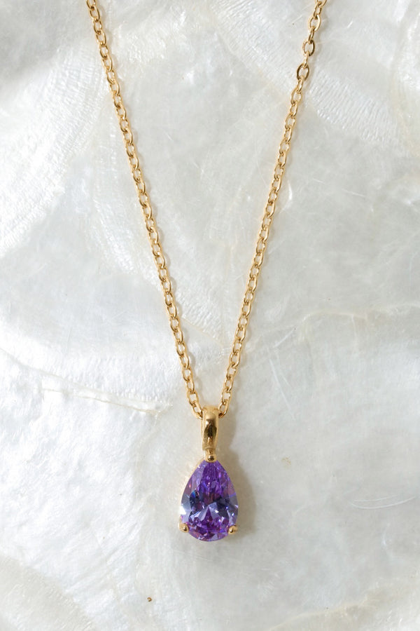 Violet Drop Necklace