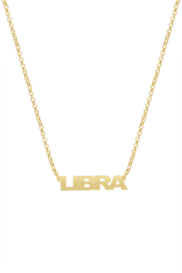 Zodiac Nameplate 925 Necklace