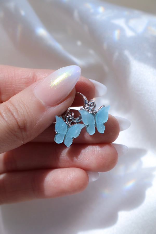Silver Sky Butterfly Earrings-Chvker Jewelry