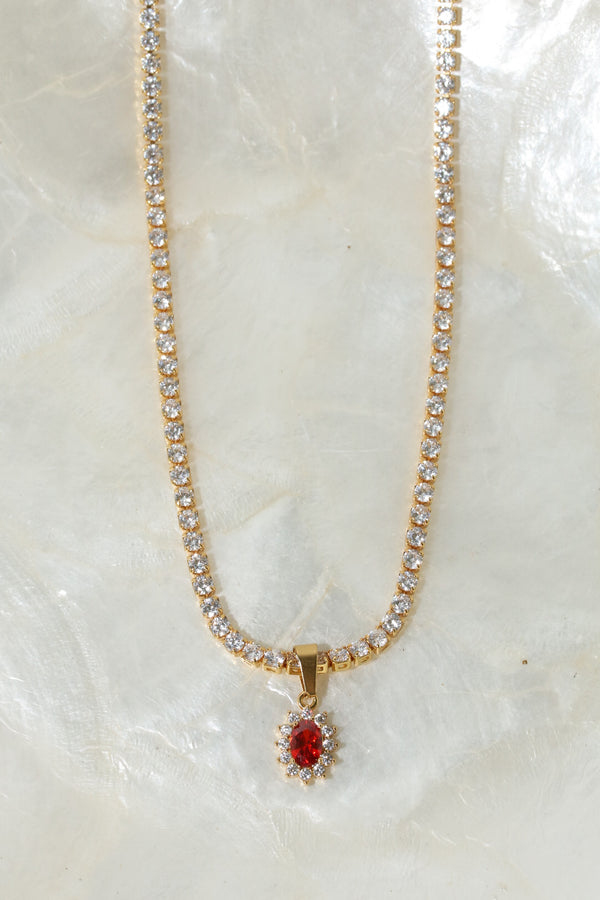 Scarlet Sun Necklace