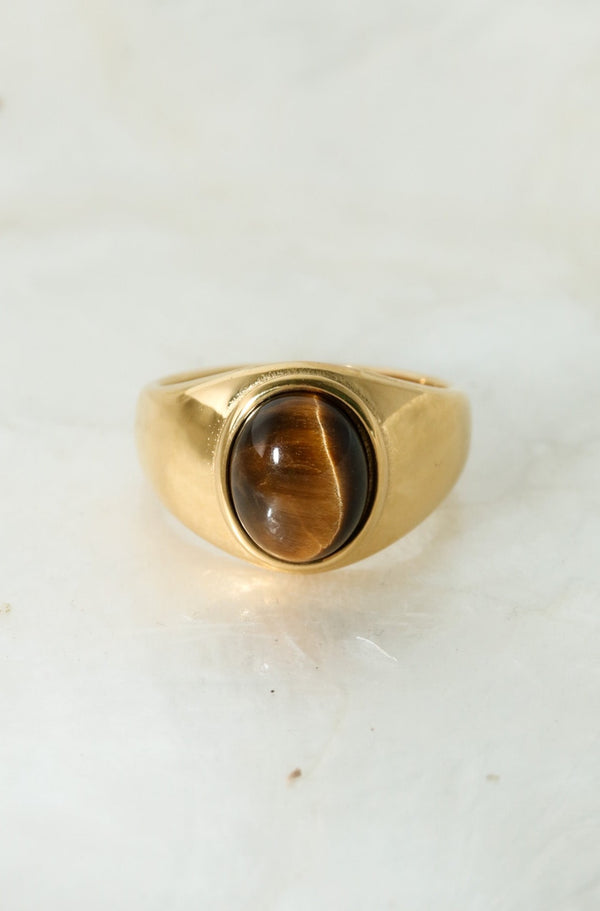 Blue Tigers Eye Ring - Formia Design Custom Jewelry