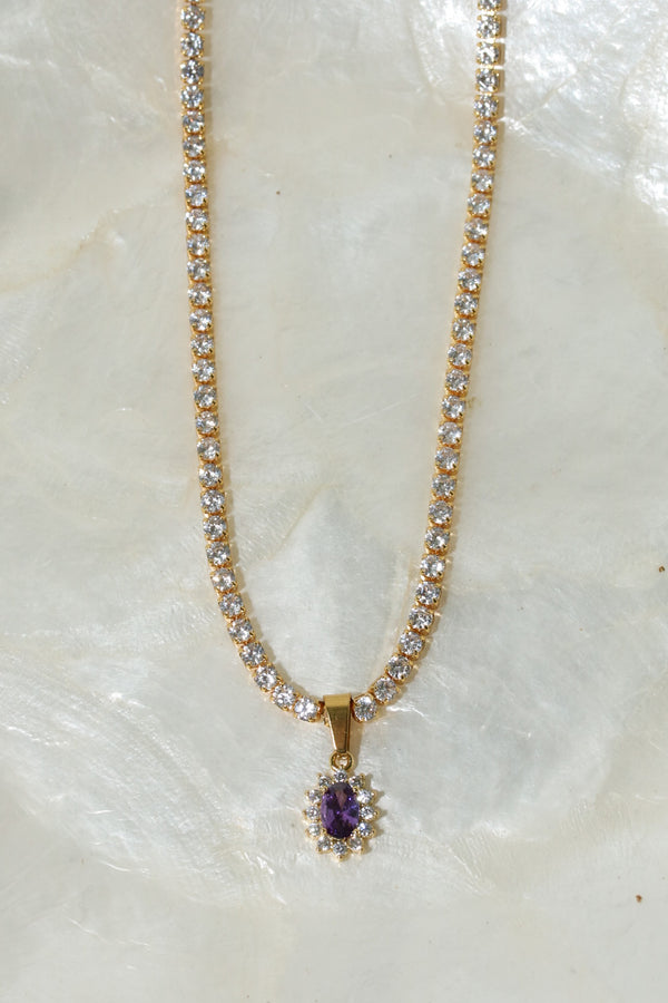 Violet Sun Necklace